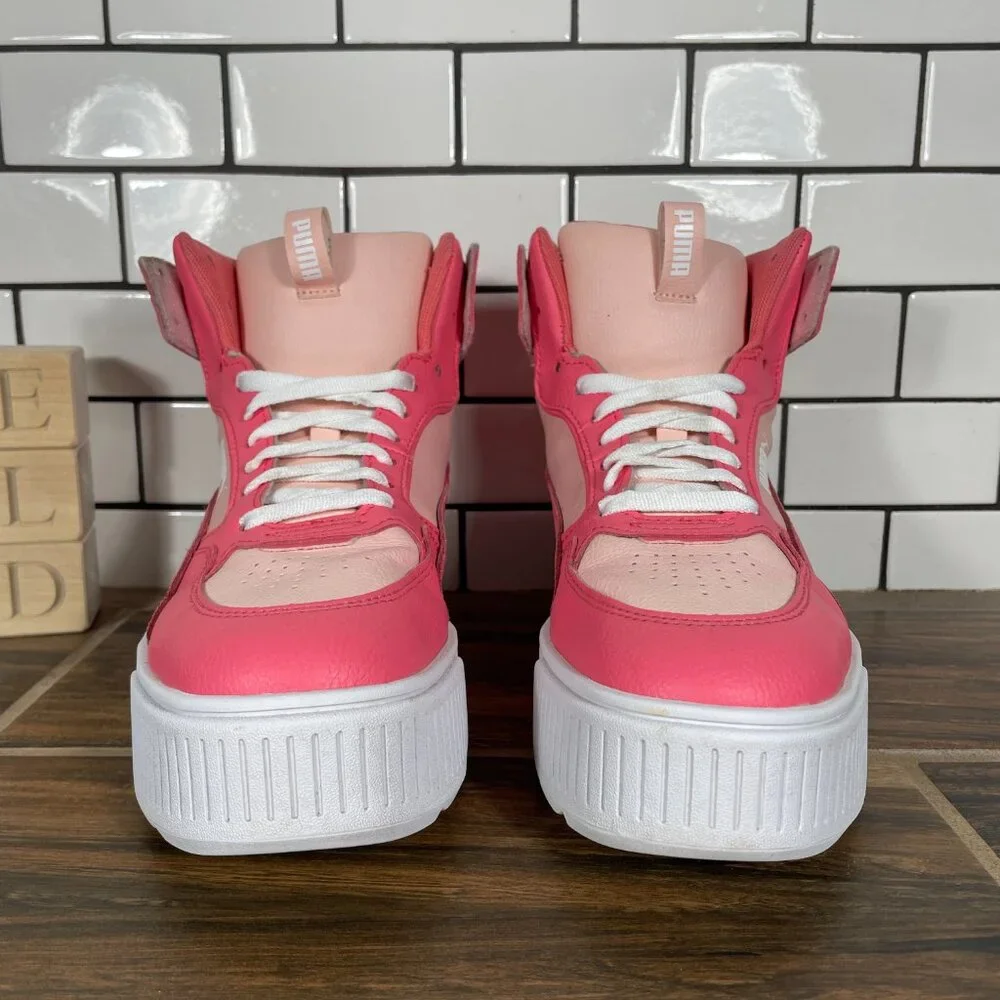 Puma Karmen Rebelle Mid JR Youth Girls Size 6 Shoes Pink Platform Sneaker